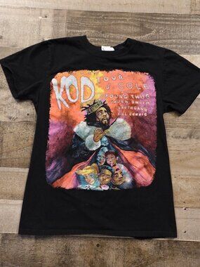 J. Cole KOD Tour‎ Concert T Shirt Women's Small Black 2018 Dreamville Young Thug